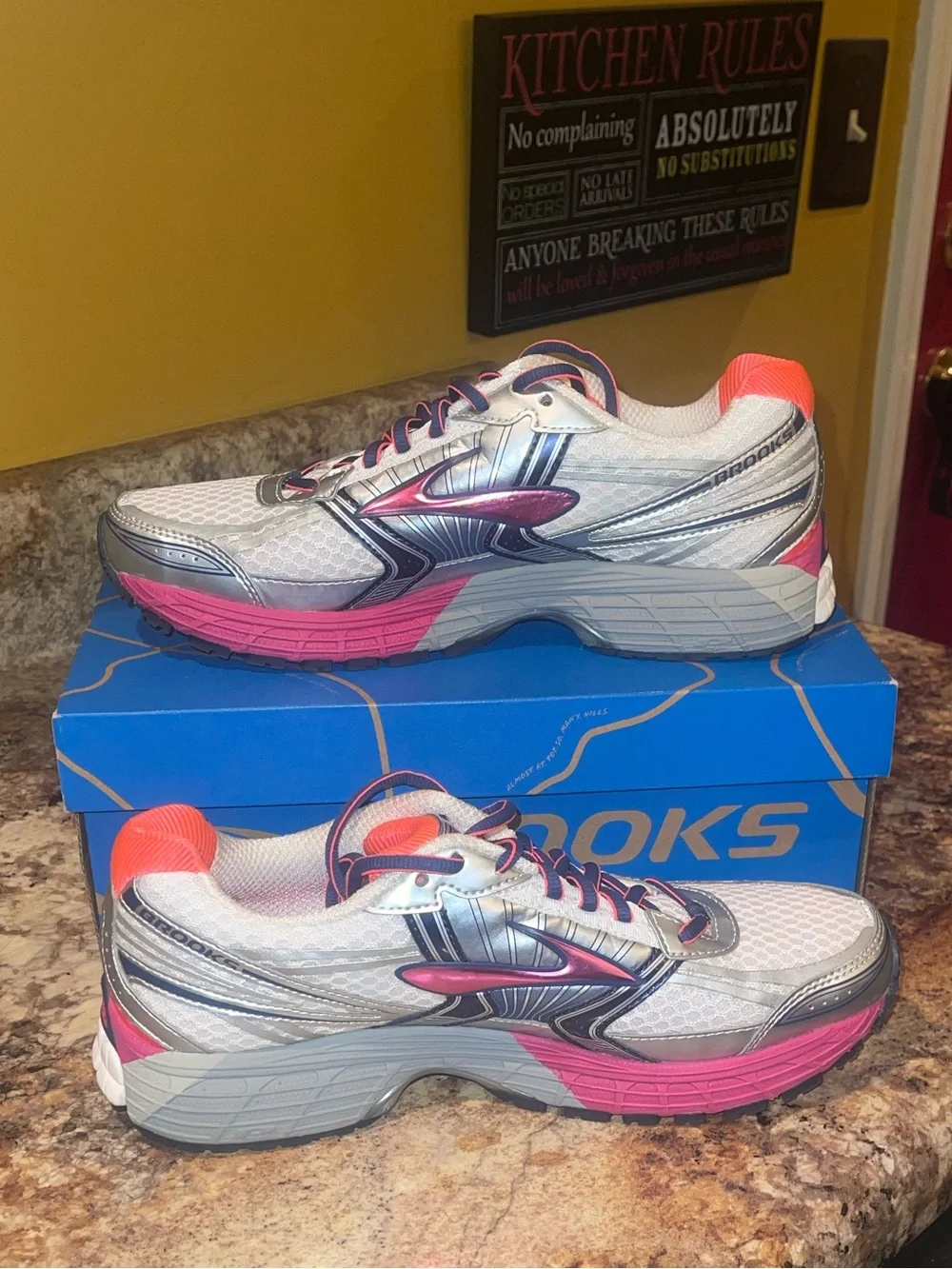 Brooks Launch 3 Women's Athletic Running Shoes in White, Pink and Coral